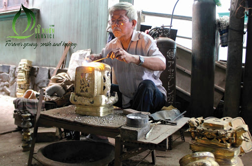 청동 주조 예술가-전통적인 Binh Dinh Village